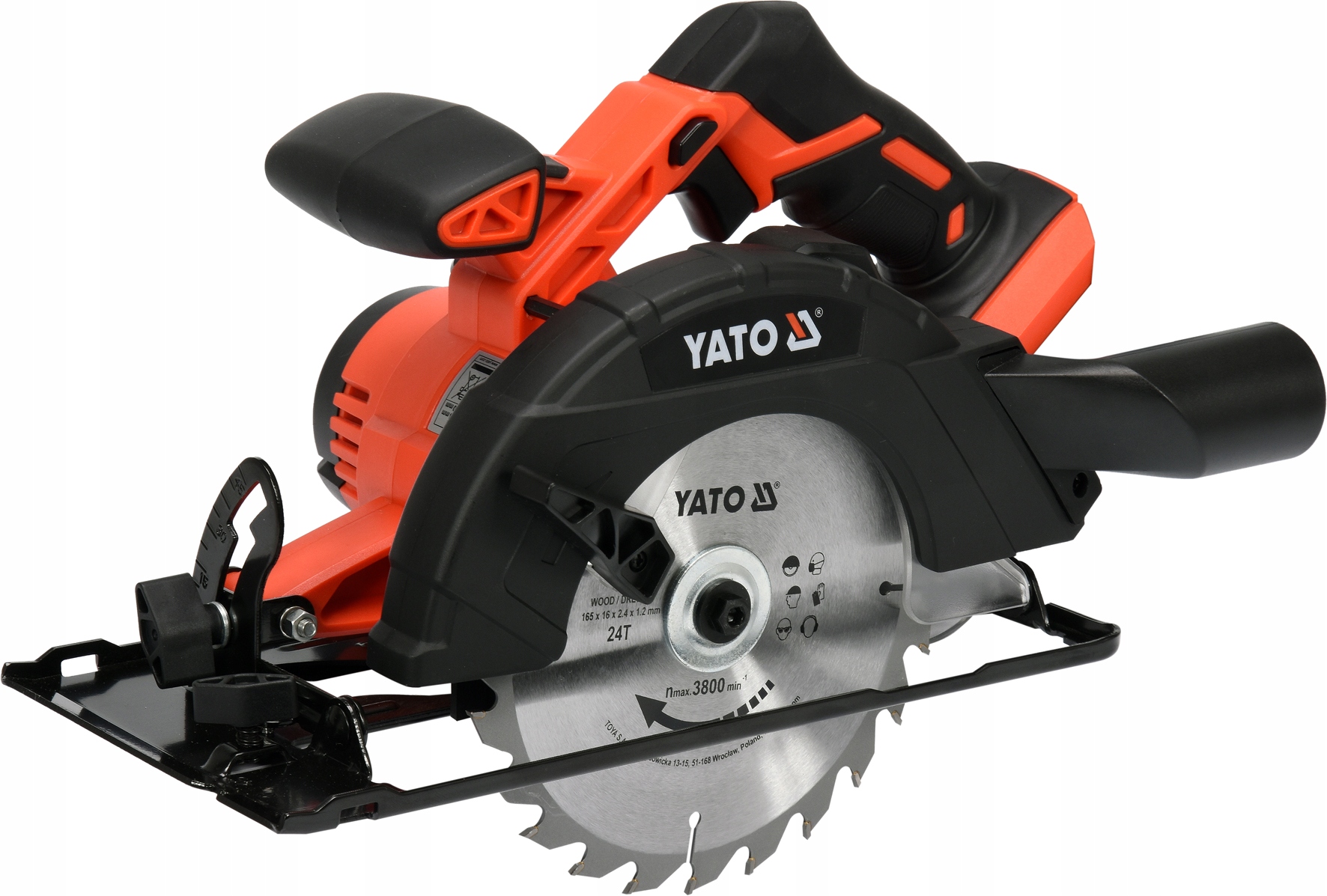 Akumulátorová okružná píla Yato 165 mm, telo 18 V, bez batérie